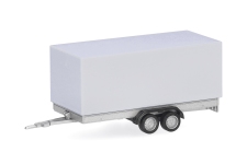 Herpa 052627-005 - H0 - Planenanhänger, 2-achsig - weiß